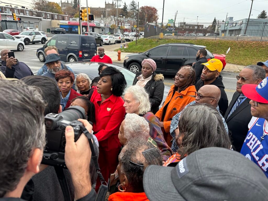 Cherelle Parker surrounded by people