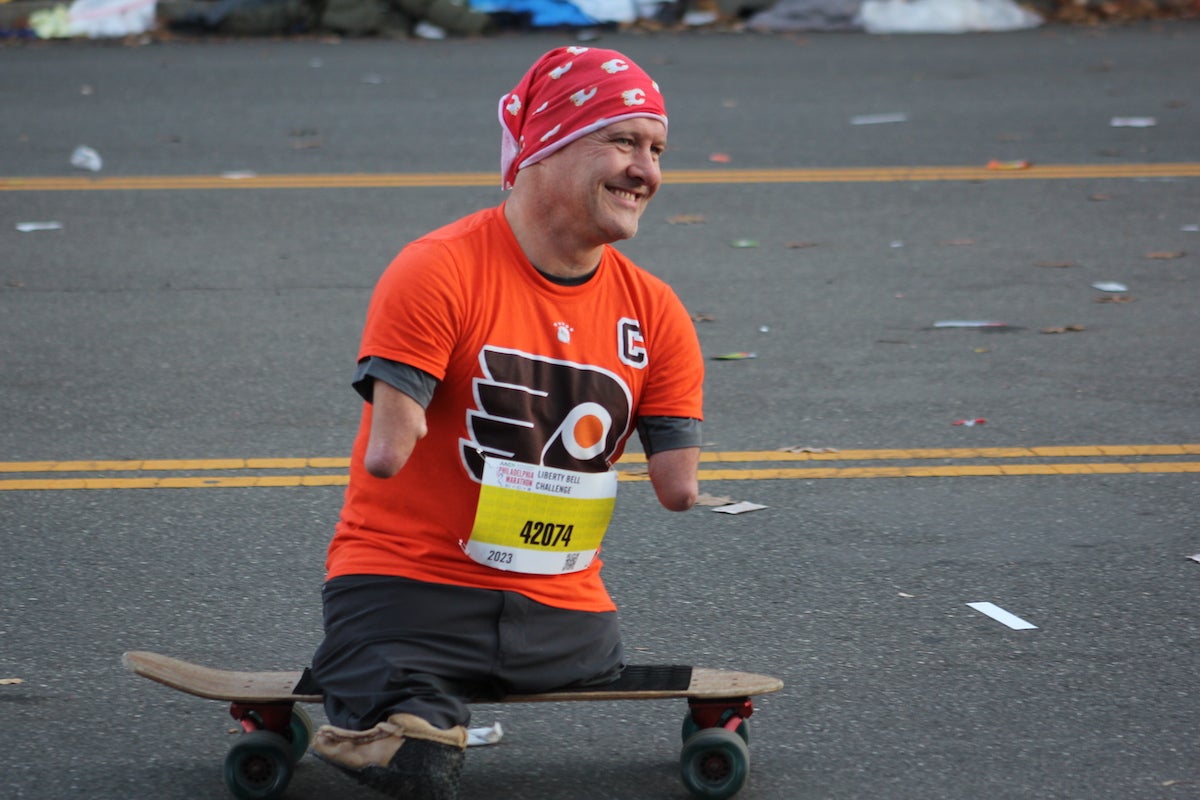 Some participants decided to shred through the City of Brotherly Love during the AACR Philadelphia Marathon on Sunday.