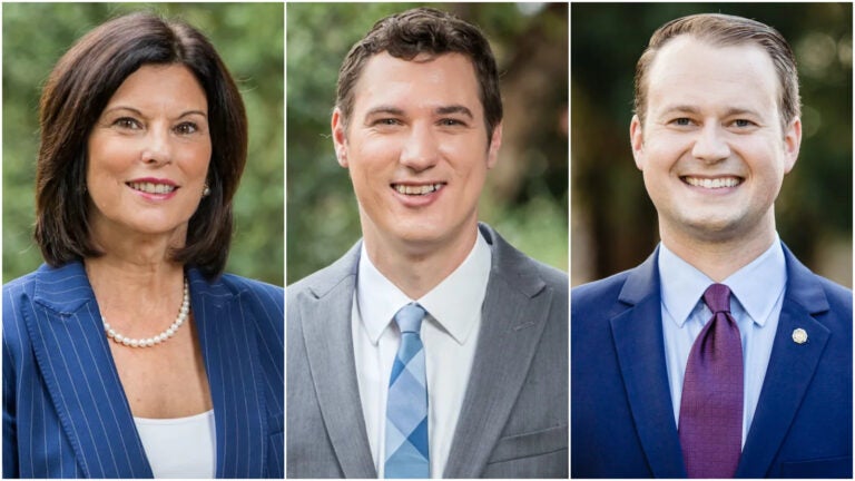 Left to right, headshots of Marian Moskowitz, Josh Maxwell, and Eric Roe. (Photos of Marian Moskowitz and Josh Maxwell, courtesy of Marian for Chester County; photo of Eric Roe, courtesy of Michael Morby)