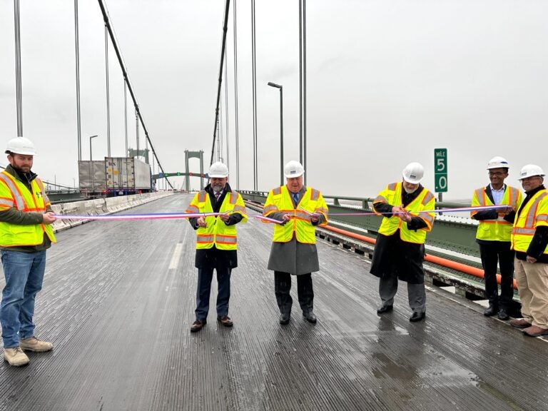 Ribbon cutting on the bridge