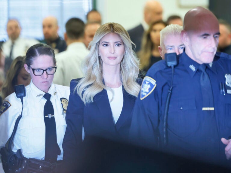 Ivanka Trump leaving the courtroom