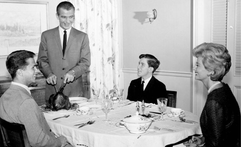 The family dinner table in the sitcom Leave it to Beaver. (ABC)