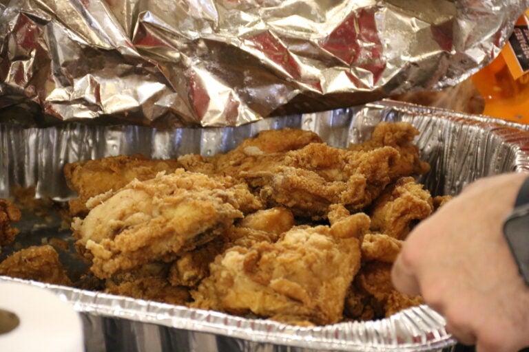 A plate of fried chicken