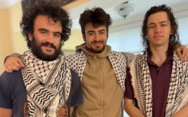 Left to right: Hisham Awartani, Kinnan Abdalhamid, and Tahseen Ahmed