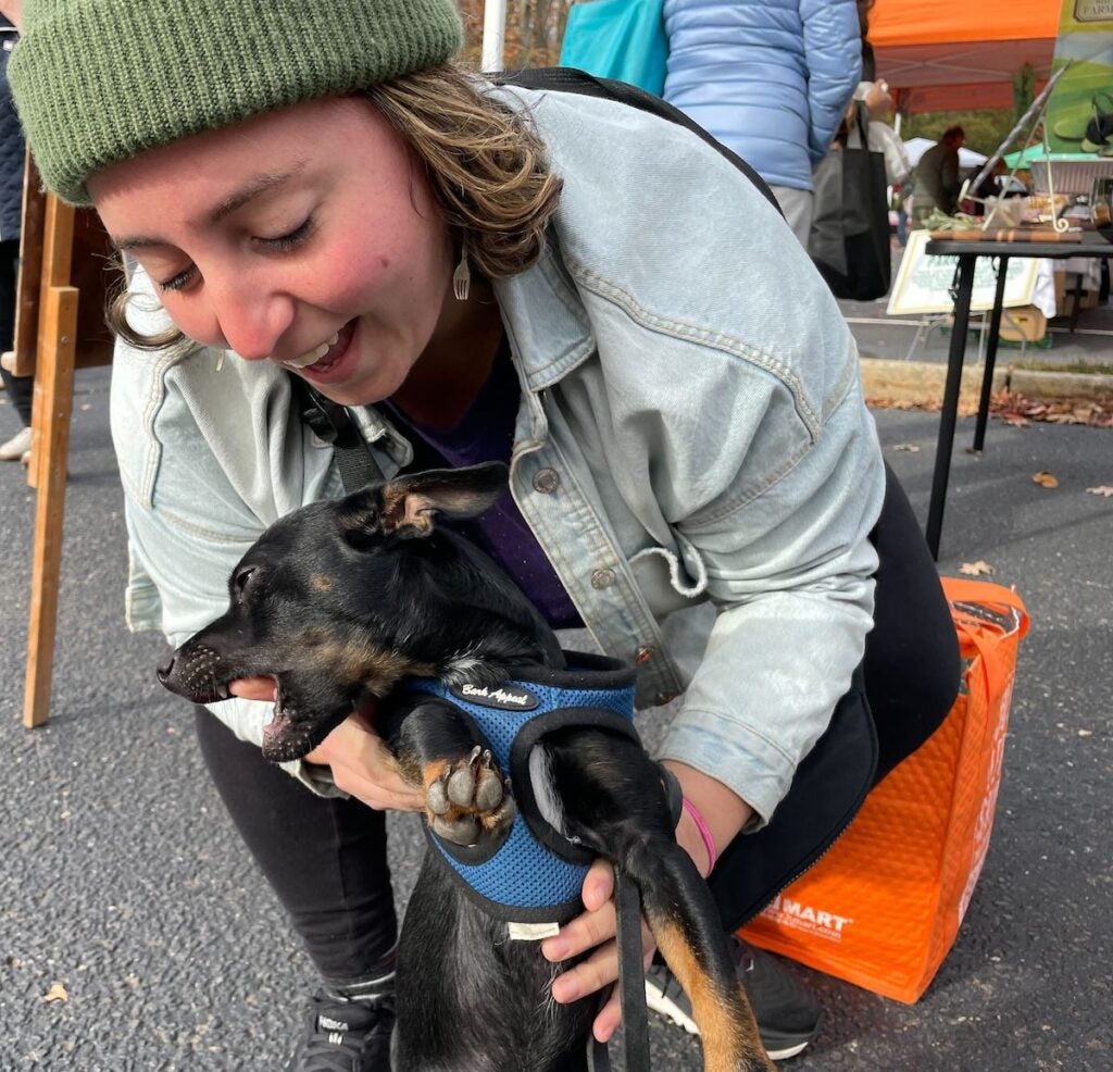 Gabby Aaron and her dog Zucchini