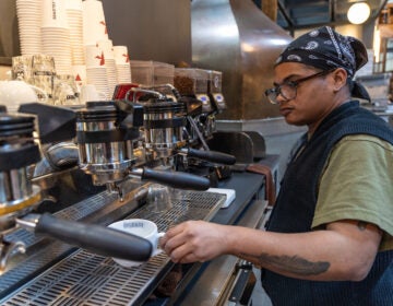 Quinn Rodriguez-Williams works at La Colombe in Fishtown