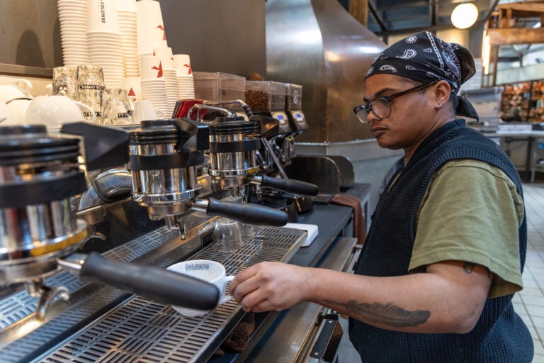 Quinn Rodriguez-Williams works at La Colombe in Fishtown