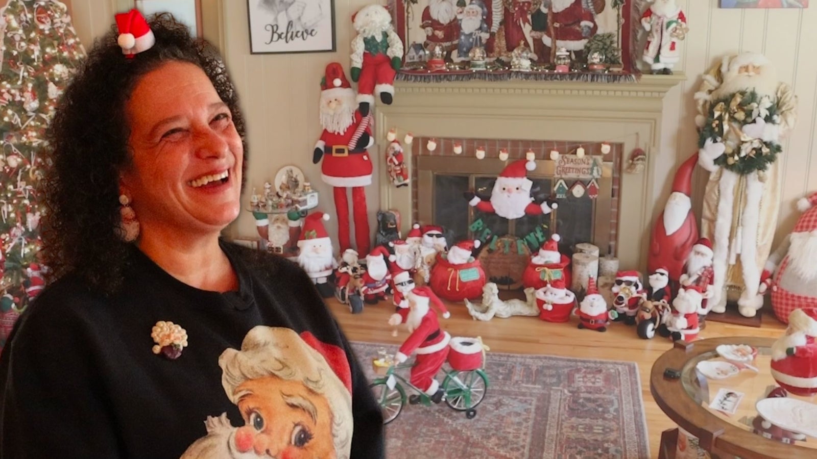 Over 500 pieces of Santa collectibles bring joy to a Delaware woman’s home