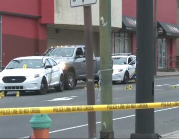 The scene of a shooting that left two Philadelphia police officers wounded on Dec. 10, 2023. (6abc)