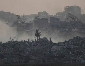 Smoke rises after an Israeli bombardment in Gaza
