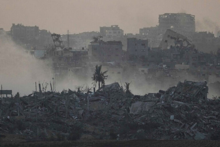 Smoke rises after an Israeli bombardment in Gaza