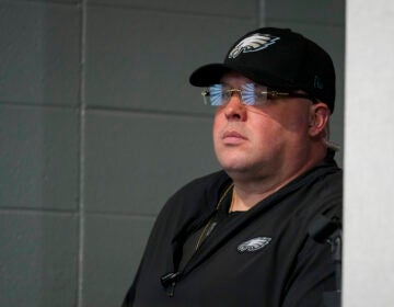 Philadelphia Eagles chief security officer Dom DiSandro looks on during a press conference