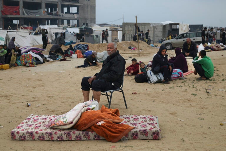 Palestinians fleeing the Israeli ground offensive arrive in Rafah, Gaza Strip, Tuesday, Dec. 5, 2023.