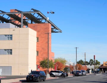 Las Vegas Metro Police respond to a shooting reported on the University of Nevada, Las Vegas, campus, Wednesday, Dec. 6, 2023, in Las Vegas.