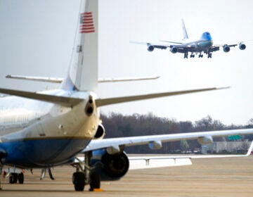 Andrews Air Force Base, Md., Friday, March 25, 2016. (AP Photo/Cliff Owen)