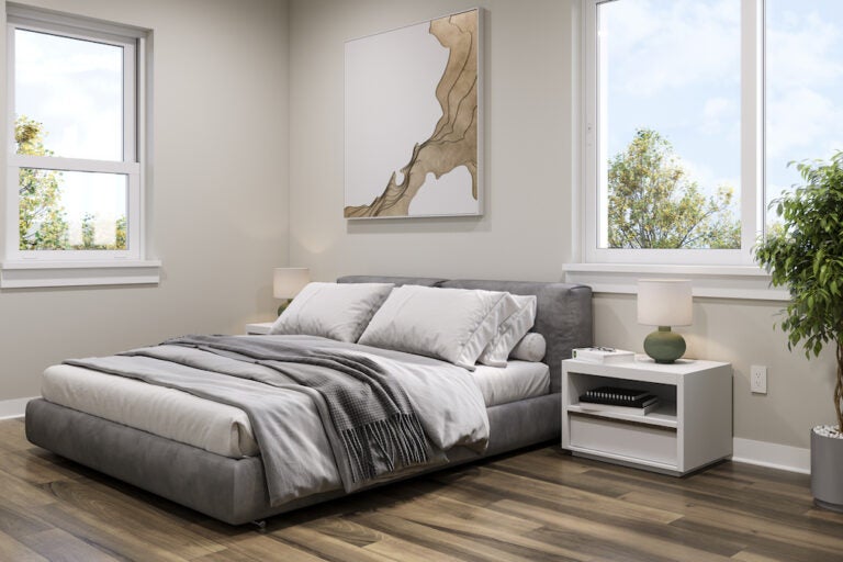 A rendering of a bedroom at Kenyon Lofts in Germantown. (Courtesy of Odin Properties)
