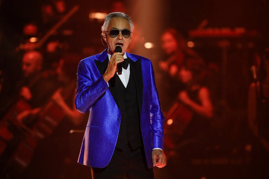 Andrea Bocelli performs onstage
