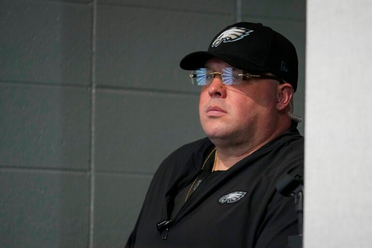 Philadelphia Eagles chief security officer Dom DiSandro looks on during a press conference