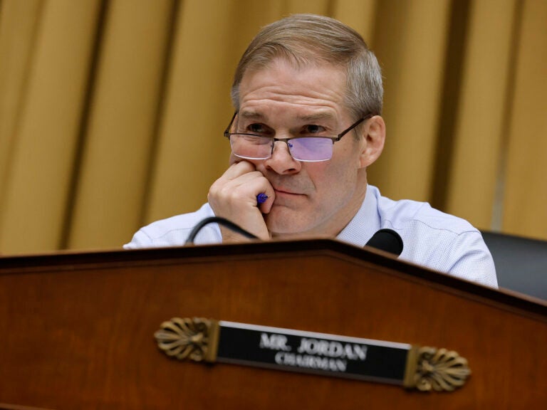 House Judiciary Chairman Jim Jordan, R-Ohio, is one of three House GOP committee chairs pressing to impeach President Biden. (Chip Somodevilla/Getty Images)