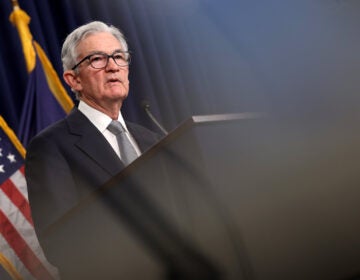 Federal Reserve Chair Jerome Powell speaks during a news conference after the central bank's policy meeting at the Federal Reserve in Washington, D.C., on Nov. 1, 2023. The Fed kept interest rates unchanged on Wednesday, but projected they would be able to lower them next year. (Kevin Dietsch/Getty Images)