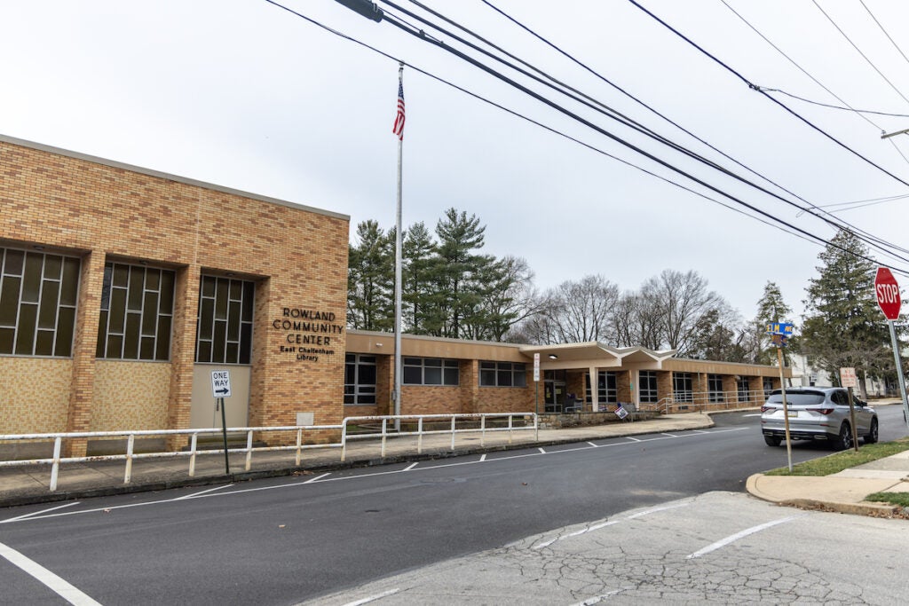 Exterior of a building with title Rowland Community Center visible.