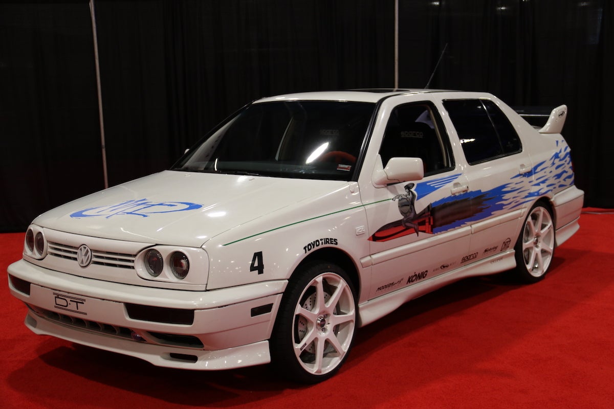 Jesse's Volkwagen Jetta from The Fast and The Furious is on display at the Pennsylvania Convention Center for this year's Philadelphia Auto Show.