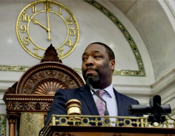 Philadelphia City Council President Kenyatta Johnson gavels to order his first meeting as president