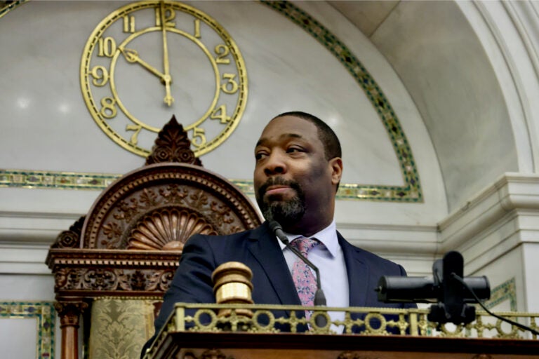 Philadelphia City Council President Kenyatta Johnson gavels to order his first meeting as president