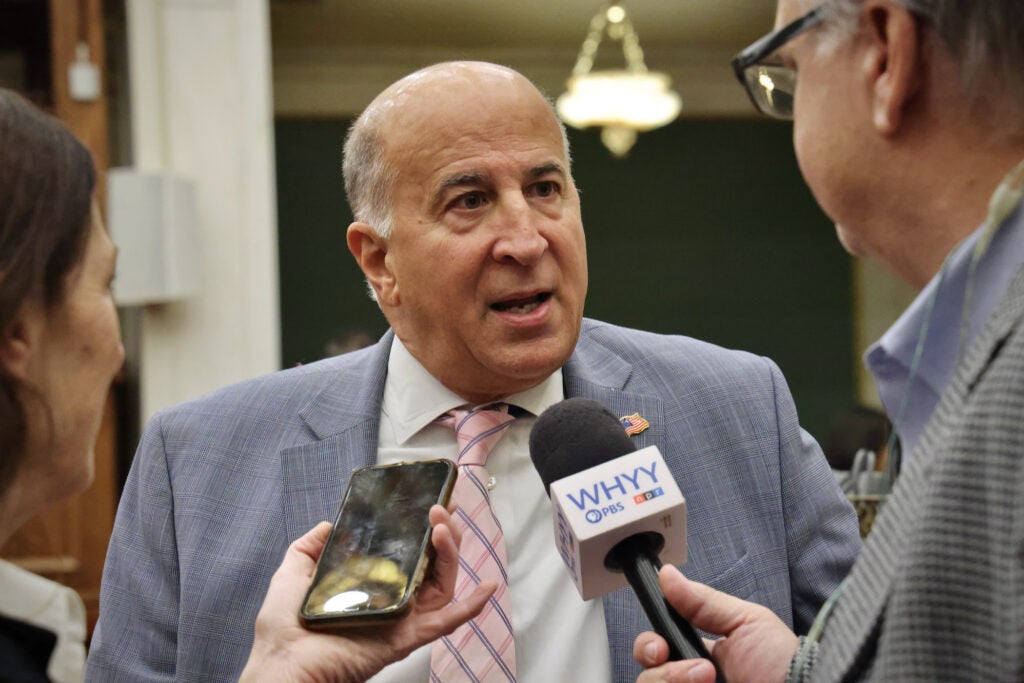 Philadelphia City Councilmember Mark Squilla speaks with reporters