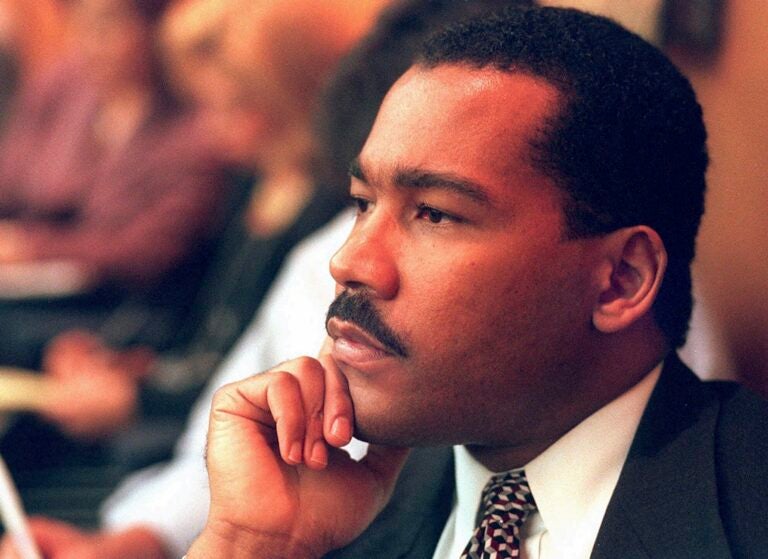 File photo: Dexter King, son of the late civil rights leader Martin Luther King Jr., listens to arguments in the State Court of Criminal Appeals in Jackson, Tenn., Friday, Aug. 29, 1997, to determine whether two Memphis judges have overstepped their authority surrounding the investigation of the King assassination.