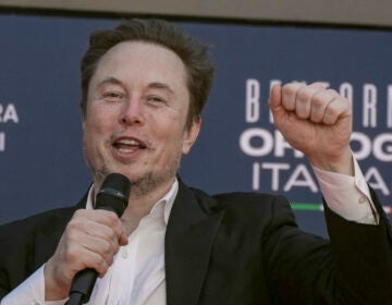 File photo: Tesla CEO Elon Musk waves as he arrives at the annual political festival Atreju, organized by the Giorgia Meloni's Brothers of Italy political party, in Rome, Dec. 16, 2023.