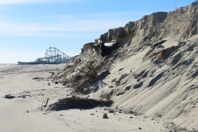 A sand dune on the beach