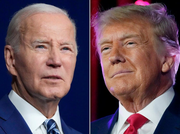 (Left) President Joe Biden and former President Donald Trump.
