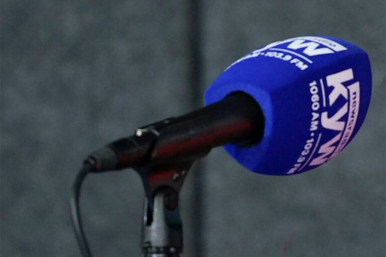 KYW radio's mic flag