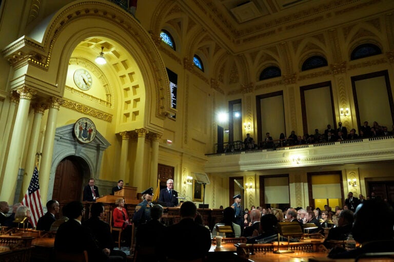 New Jersey Gov. Phil Murphy delivers his State of the State address to a joint session of the Legislature at the statehouse