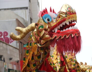 Chinatown celebrated the Year of the Dragon during the Lunar New Year Parade on Feb. 11. 2024. (Cory Sharber/WHYY)