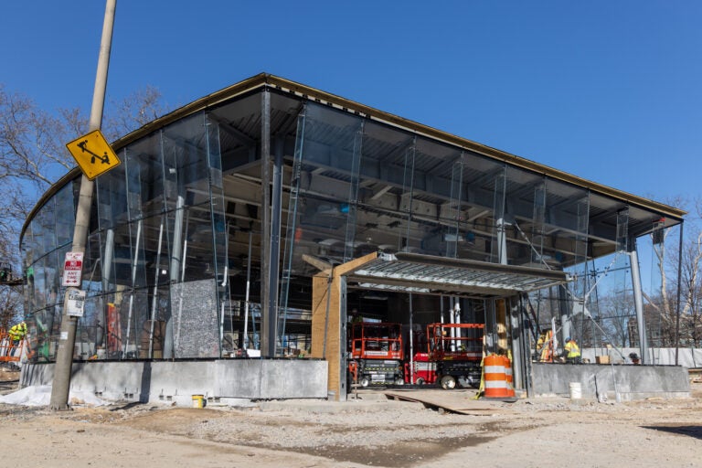 A station under construction