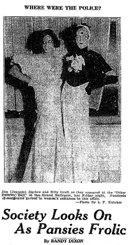 ''Pansy Ball'' at the St rand Ballroom on Broad Street, in The Philadelphia Tribune.