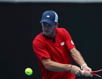 File photo: Tommy Paul of the U.S. plays a backhand return to Miomir Kecmanovic of Serbia during their third round match at the Australian Open tennis championships at Melbourne Park, Melbourne, Australia, Saturday, Jan. 20, 2024.