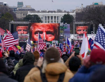 Trump supporters participate in a rally in Washington, Jan. 6, 2021, that some blame for fueling the attack on the U.S. Capitol. On Thursday, Feb. 8, the nation's highest court is scheduled to hear arguments in a case involving Section 3 of the 14th Amendment, which prohibits those who “engaged in insurrection or rebellion” from holding office. The case arises from a decision in Colorado, where that state's Supreme Court ruled that Trump violated Section 3 of the 14th Amendment and should be banned from ballot. (AP Photo/John Minchillo)