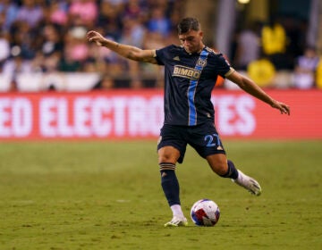 File photo: Philadelphia Union's Kai Wagner in action during the Leagues Cup semifinals soccer match against the Inter Miami FC, Aug. 15, 2023, in Chester, Pa.