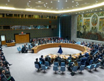 The Security Council meets before voting on a resolution concerning a ceasefire in Gaza at United Nations headquarters, Tuesday, Feb. 20, 2024.