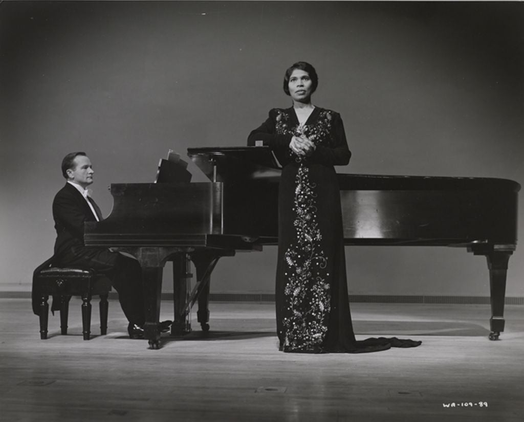 Marian Anderson in recital with pianist Franz Rupp.