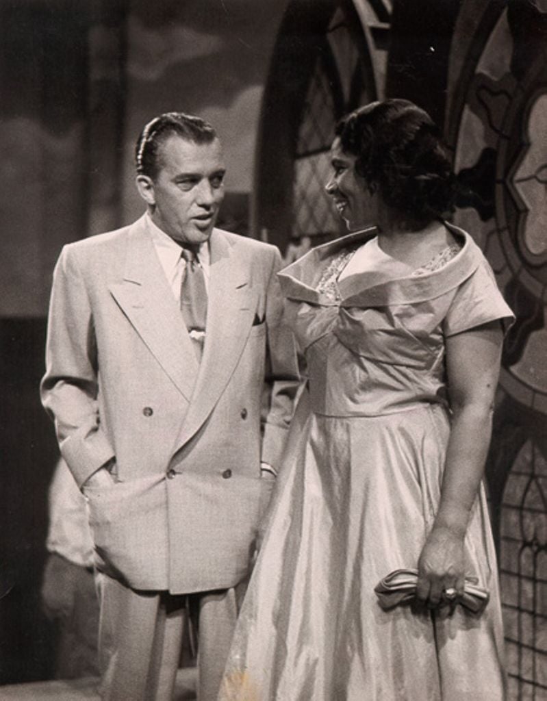 Ed Sullivan, left, with Marian Anderson, right