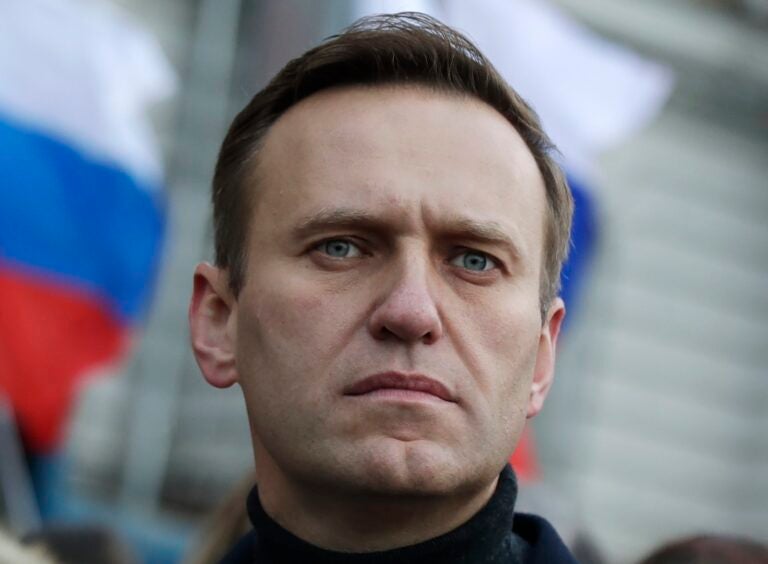 A closeup of Alexei Navalny