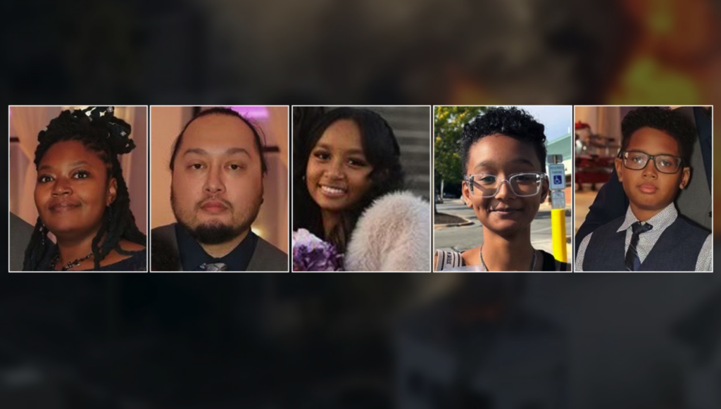 Headshots of the family from the fatal fire/shooting
