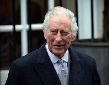 King Charles III departs the London Clinic after receiving treatment for an enlarged prostate on Jan. 29. (Photo by Carl Court/Getty Images)