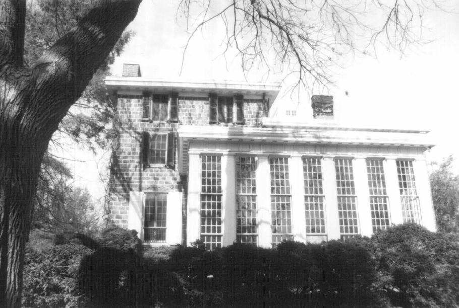 Vintage photo of the building showing the large windows