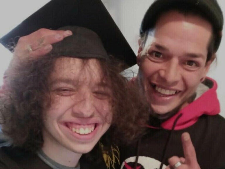 Guillermo A. Santos on his high school graduation day in 2021.