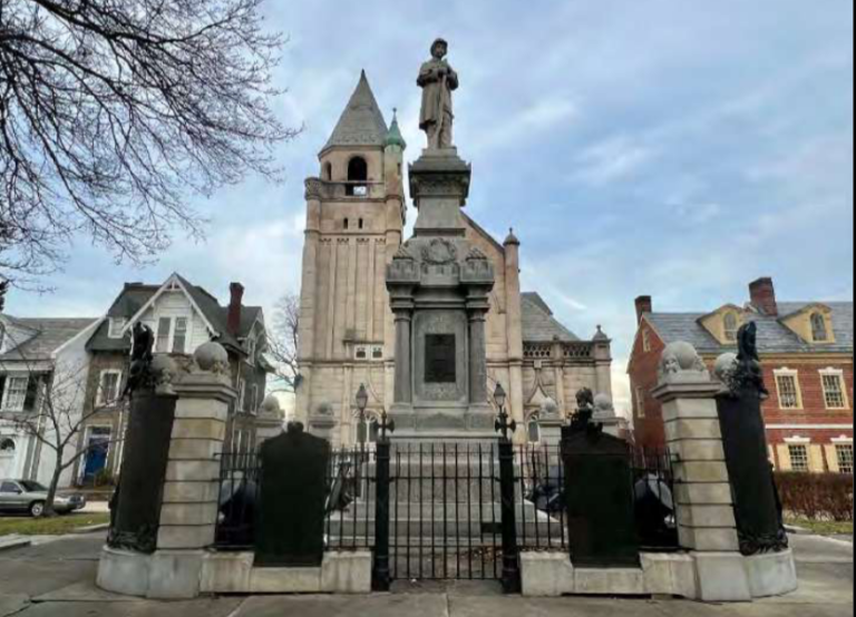 A monument in Germantown's Market Square